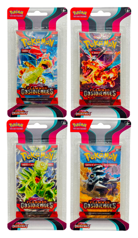 Artset Flammes Obsidiennes EV03, 4 boosters scellés (4 visuels), produit Pokémon français scellé d'origine