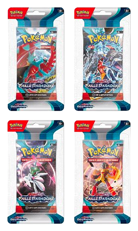 Artset Faille Paradoxe EV04, 4 boosters scellés (4 visuels), produit Pokémon français scellé d'origine