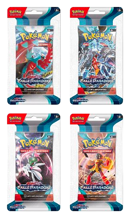 Artset Faille Paradoxe EV04, 4 boosters scellés (4 visuels), produit Pokémon français scellé d'origine