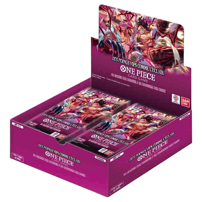 One Piece Card Game , Des Poings Vifs Comme l'Éclair (OP-11) , Display 24 boosters (FR), produit One Piece français scellé