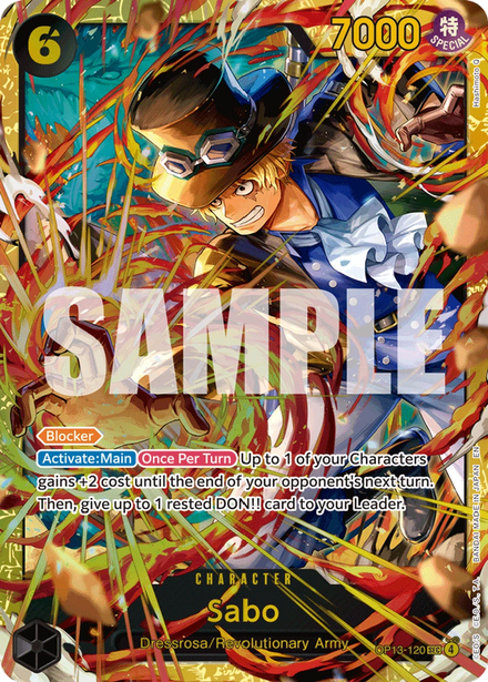 Carte One Piece Sabo OP13-120, SEC, set Successeurs